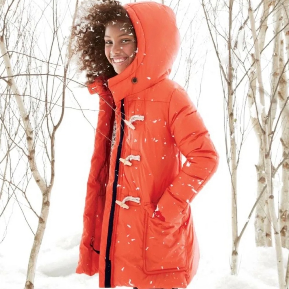 Crewcuts Big Girls’ Red Toggle Puffer Coat Size 14